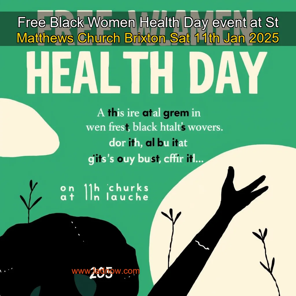 Read more about the article Free Black Women Health Day event at St Matthews Church  Brixton  Sat 11th Jan 2025